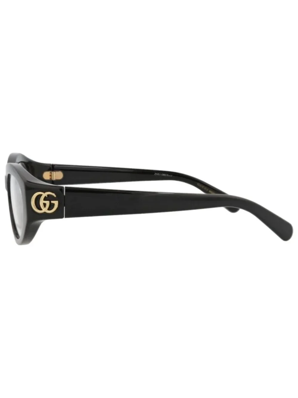 New Gucci Women's Eyeglasses Cat Eye Injection Frame Black Black Transparent